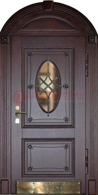 Арочная металлическая дверь с виноритом ДА-38 в Кубинке