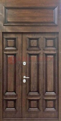 Классическая входная дверь с верхней фрамугой ДФГ-15 в Кубинке