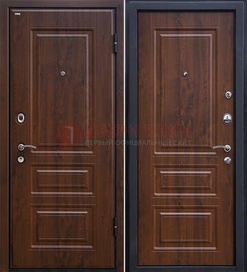 Темная металлическая дверь с МДФ ДМ-140 в Кубинке