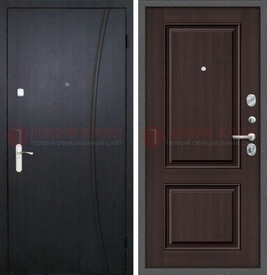 Темная стальная дверь с МДФ панелями ДМ-362 в Кубинке