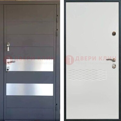 Металлическая дверь МДФ темная и светлая ДМ-420 в Кубинке