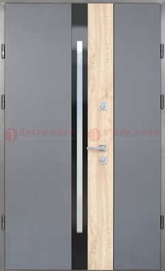 Полуторная металлическая дверь с МДФ ДМ-503 в Кубинке