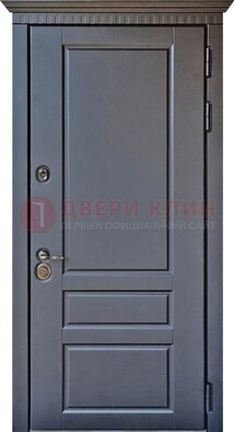 Тёмная входная дверь для коттеджа с МДФ ДМ-528 в Кубинке