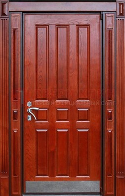 Красная входная дверь для улицы с МДФ ДМ-532 в Кубинке