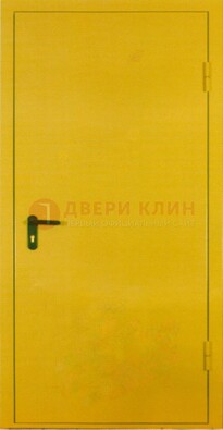 Желтая железная дверь с нитроэмалью ДН-5 в Кубинке