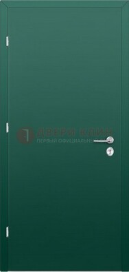 Зеленая стальная дверь с нитроэмалью ДН-6 в Кубинке