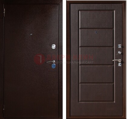 Темная входная дверь с порошковым окрасом ДП-113 в Кубинке