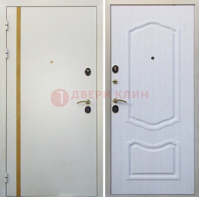 Белая входная дверь с порошковым напылением ДП-136 в Кубинке