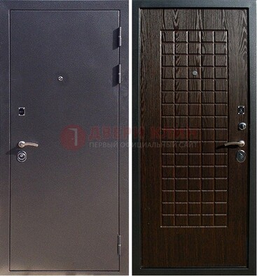 Серая металлическая дверь с порошковым напылением ДП-153 в Кубинке