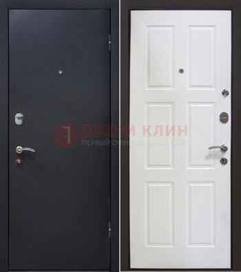 Черная металлическая дверь с порошковым покрытием ДП-193 в Кубинке