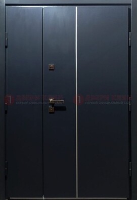 Темная металлическая дверь с порошковым покрытием ДП-220 в Кубинке