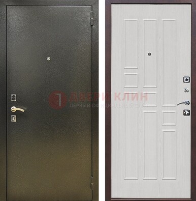 Входная дверь Темное серебро с порошковой отделкой и терморазрывом МДФ ДП-282 в Кубинке