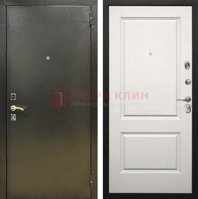 Металлическая темная дверь с порошковым напылением и классической МДФ ДП-298 в Кубинке
