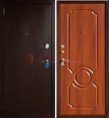 Темная железная дверь с порошковым напылением ДП-46 в Кубинке