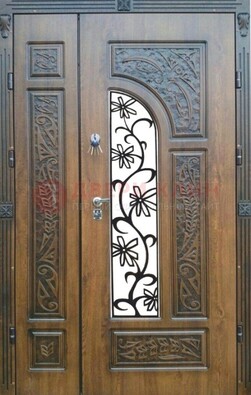Морозостойкая металлическая парадная дверь ДПР-12 в Кубинке