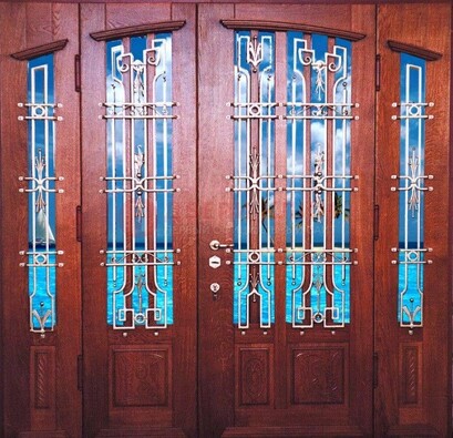 Парадная дверь со вставками из стекла ДПР-55 с шумоизоляцией в Кубинке