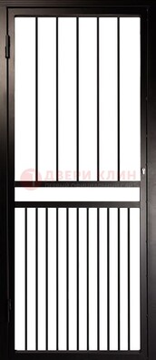 Коричневая одностворчатая железная решетчатая дверь ДР-24 в Кубинке