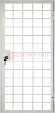 Белая металлическая решетчатая дверь ДР-2 в Кубинке