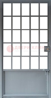 Металлическая решетчатая дверь в сером цвете ДР-7 в Кубинке