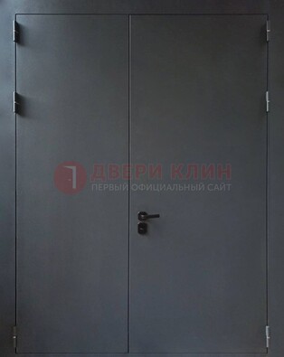 Черная распашная тамбурная дверь Порошок ДТМ-46 в Кубинке