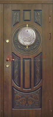 Одностворчатая входная дверь с виноритом и стеклом ДВТ-193 в Кубинке