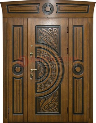 Парадная входная дверь с виноритом и узором ДВТ-194 в Кубинке