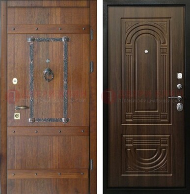 Темная стальная дверь с виноритом ДВТ-232 в Кубинке