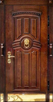Входная дверь с виноритом в коричневом цвете ДВТ-236 в Кубинке