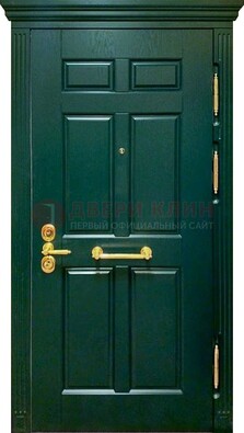 Классическая зеленая дверь с виноритом на улицу ДВТ-248 в Кубинке