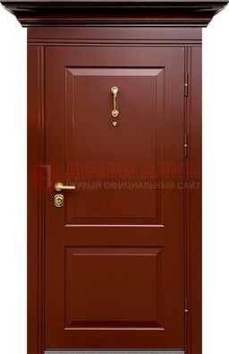 Красная железная дверь винорит для частного дома ДВТ-251 в Кубинке