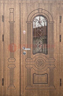 Железная классическая дверь с терморазрывом и рисунком ДВТ-77 в Кубинке