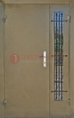 Тамбурная дверь Порошок со стеклом и ковкой ПЛ-20 в Кубинке